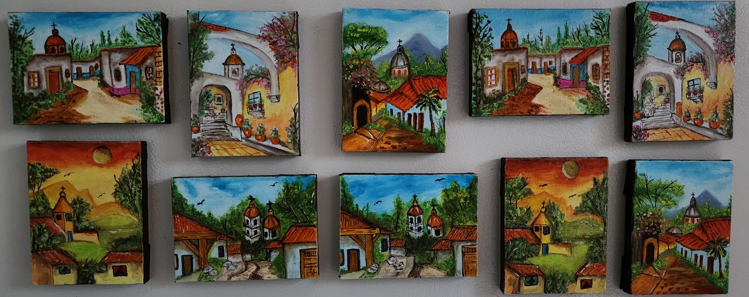 10 Nuevas mini pinturas al oleo....